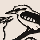 Bring native wildlife charm into your space with Metalbird Australia’s "Pair of Kookaburras." This black metal cutout art features two kookaburras—one depicted with a large beak and distinct markings—perched together against a light beige background, creating striking decor that celebrates Australia’s iconic birds.
